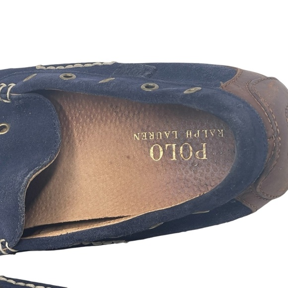 Polo Ralph Lauren Wyndings Slip-On-Driving Men\'s Loafers Tan Navy SZ 9.5 main image 10